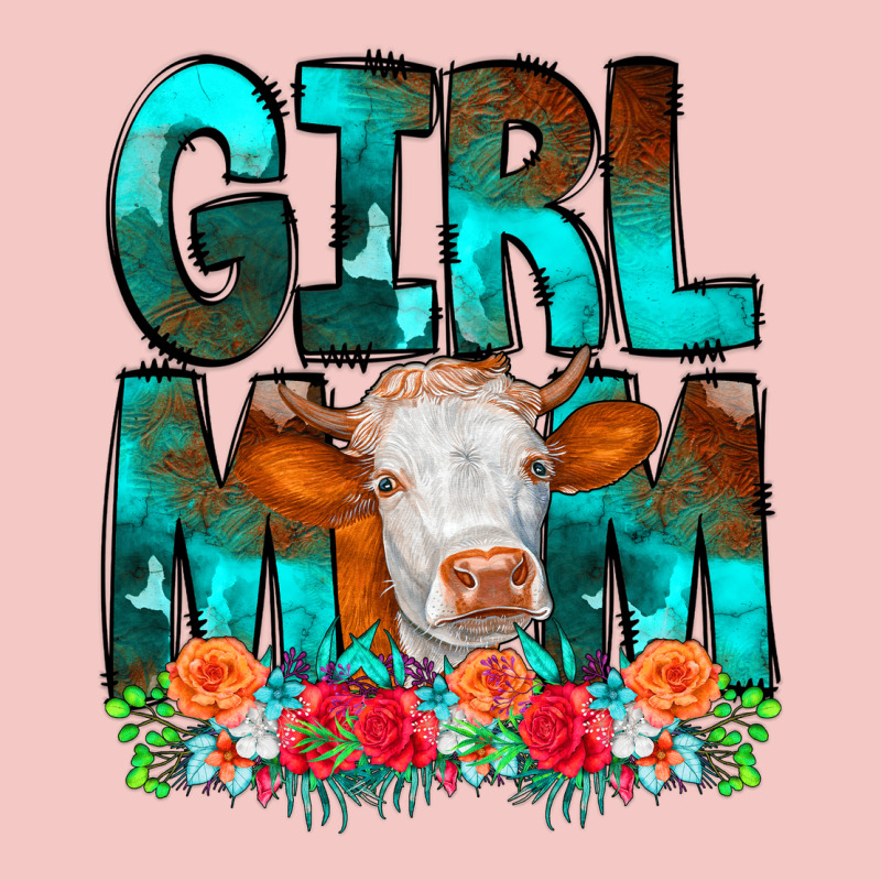 Girl Mom Cow Flowers Urban Heavy Tee by CowCowDesign | Teevron