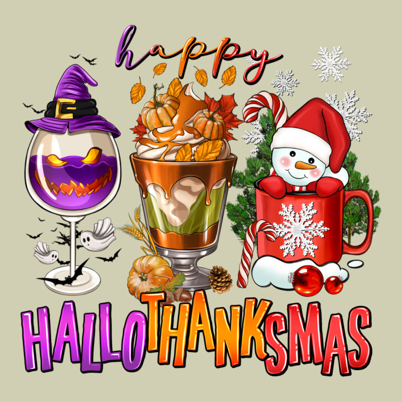 Happy Hallothanksmas Wine Glass And Coffee Heavy Core Tee by NancyCooperArtShop | Teevron