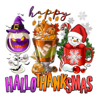 Happy Hallothanksmas wine glass and coffee | Teevron
