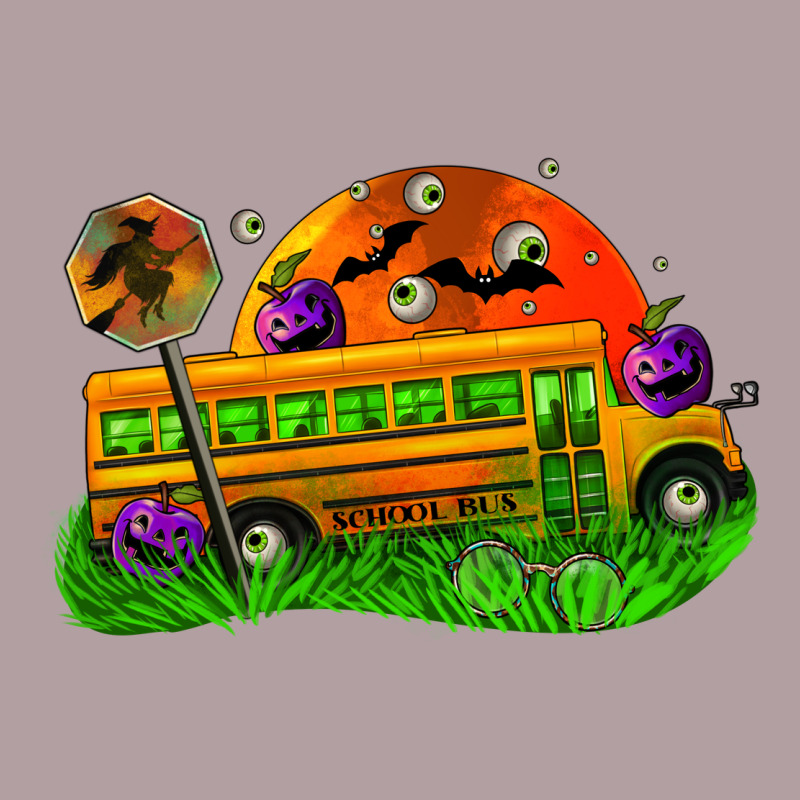 Halloween School Bus Vintage Hoodie by FaDigitalArtStudio | Teevron