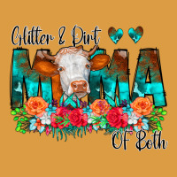 Glitter Dirt Mama Of Both Cow Flowers Urban Heavy Tee | Teevron