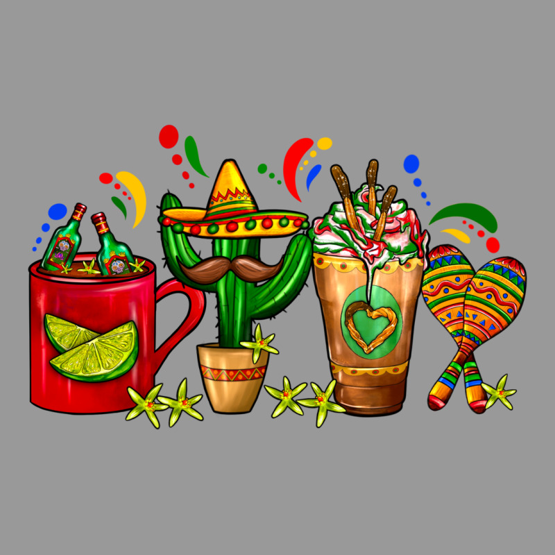 Mexico Coffee Cups With Cactus Sombrero And Maraca Vintage Hoodie by FaDigitalArtStudio | Teevron
