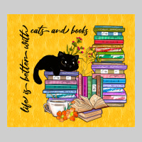 Life Is Better With Cats And Books Premium Tee | Teevron