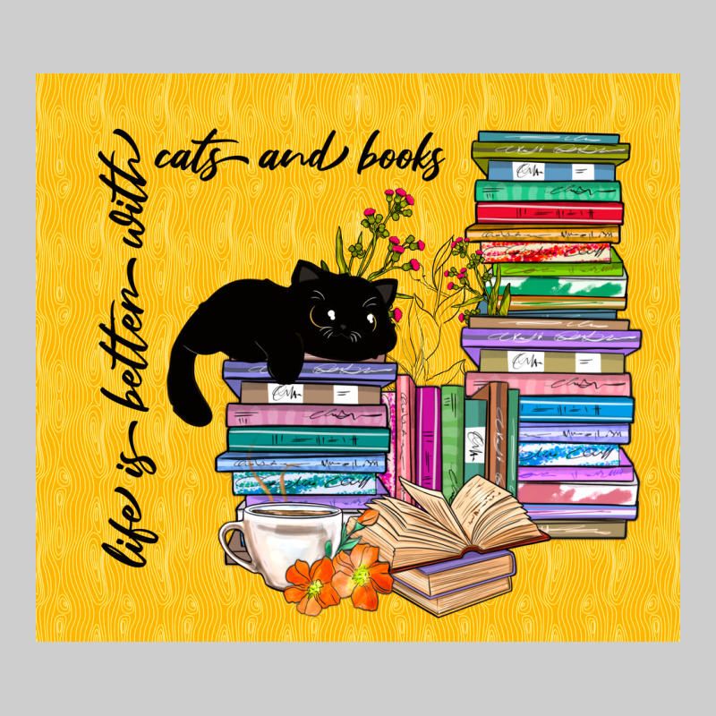 Life Is Better With Cats And Books Premium Tee by TumblerDesignByShophia | Teevron