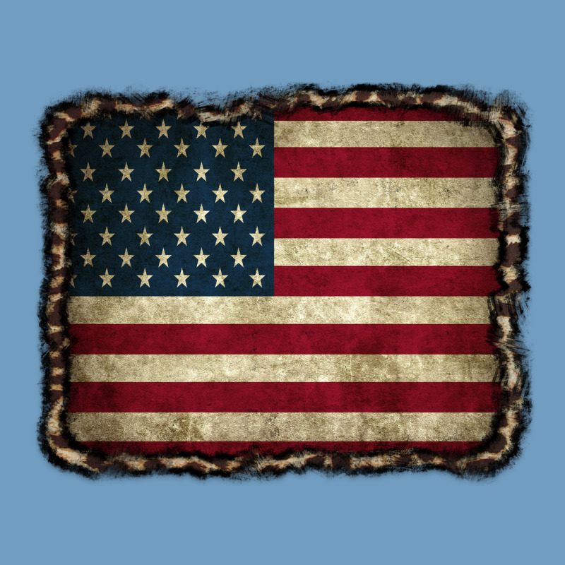 American Flag With Leopard Frame Urban Heavy Tee by CowCowDesign | Teevron