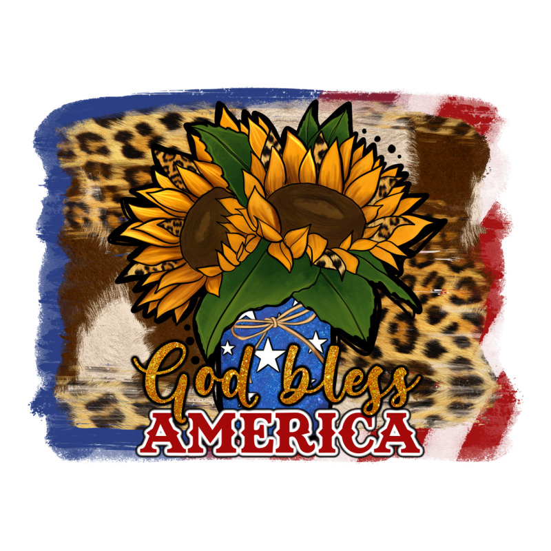 Patriotic Sunflower God Bless America Premium Tee by Jasminsmagicworld | Teevron