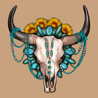 Sunflower Gemstone Bull Skull Vintage Tee | Teevron