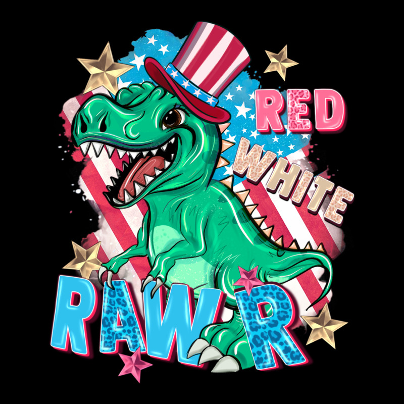 Red White Rawr Long Sleeve Tee by FaDigitalArtStudio | Teevron