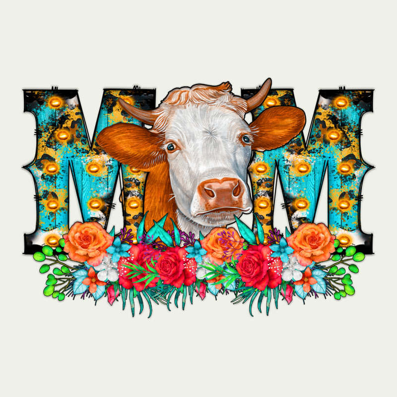 Mom Cow Flowers Urban Heavy Tee by CowCowDesign | Teevron