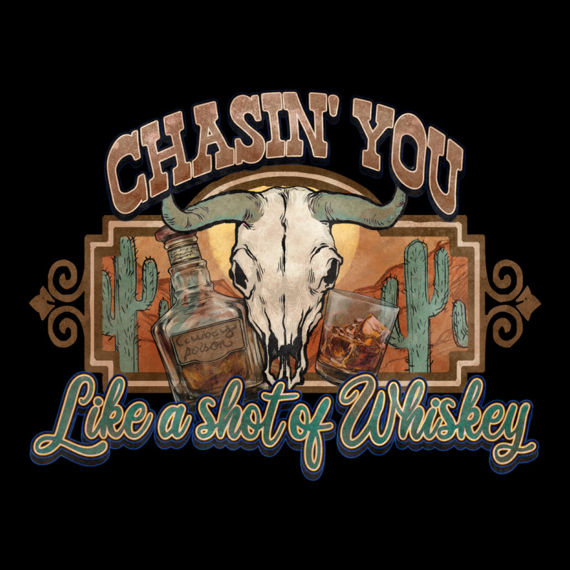 Chasin You Like A Shot Of Whiskey Bull Skull Premium Tee by HowdyJamesFarm | Teevron