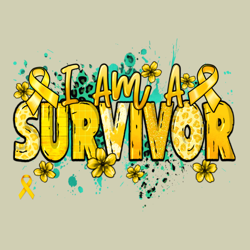 I Am A Survivor Yellow Ribbon Heavy Core Tee by NancyCooperArtShop | Teevron