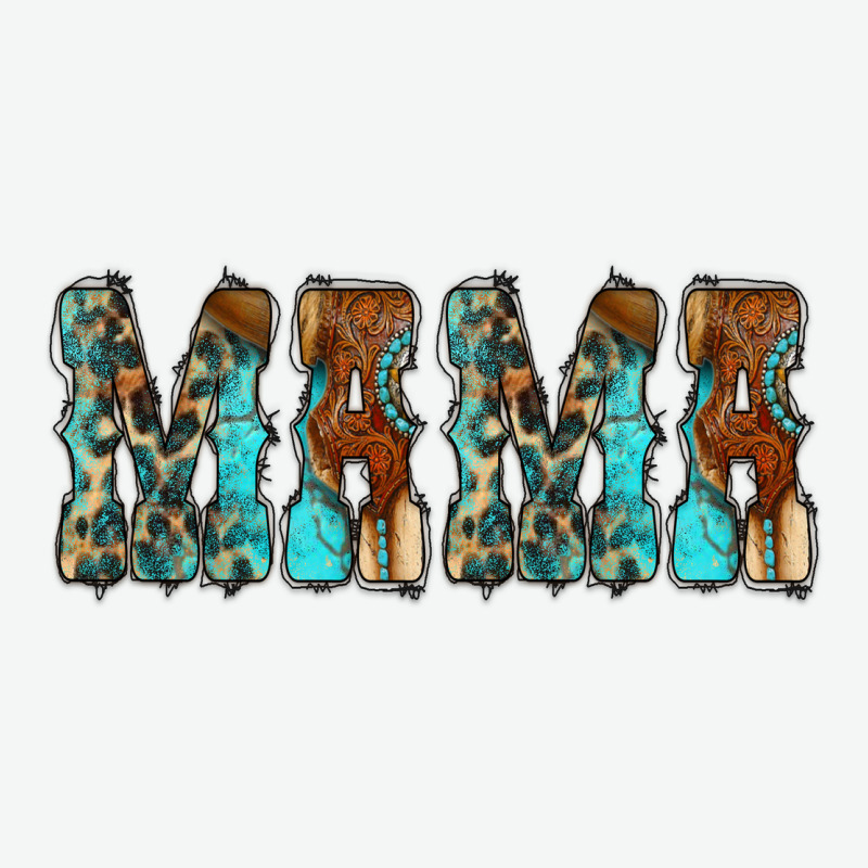 Mama Turquoise Tooled Urban Heavy Tee by CowCowDesign | Teevron