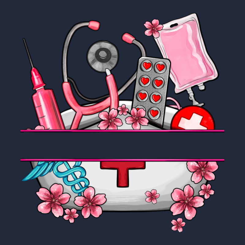 Custom Name Nurse Hat And Elements Premium Sweatshirt by AdoDesignShop | Teevron