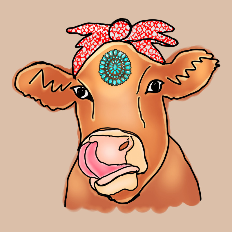 Cow  Turquoise Urban Heavy Tee by CowCowDesign | Teevron