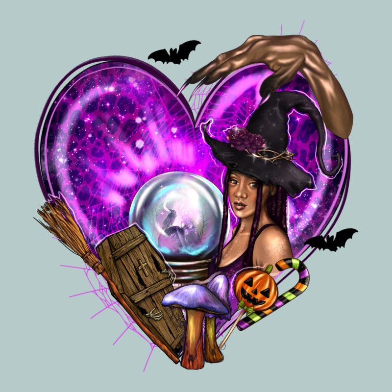 Halloween Heart With Witch Heavy Core Tee by texasbilliewilder | Teevron