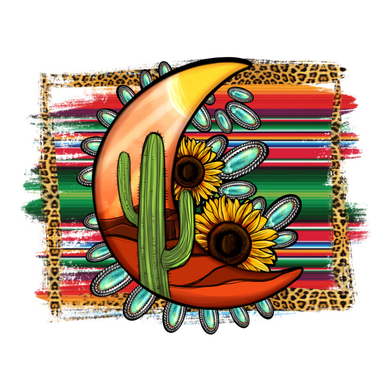 Desert Moon With Serape Background Premium Tee by Jasminsmagicworld | Teevron