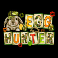 Egg Hunter With Camouflage Plate Letters Easter Premium Tee | Teevron