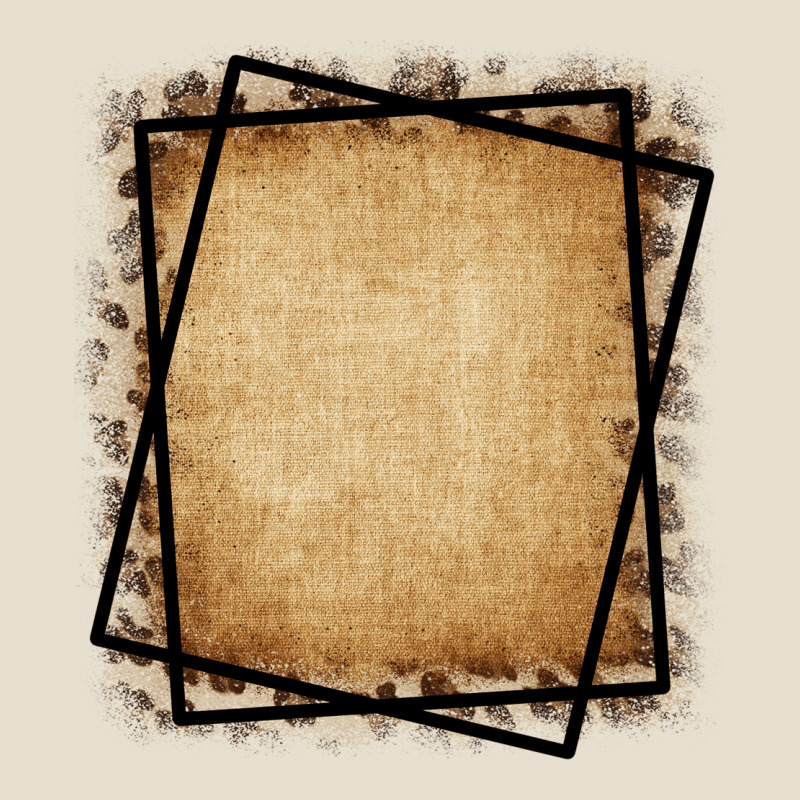 Burlap And Leopard  Black Frame Urban Heavy Tee by CowCowDesign | Teevron