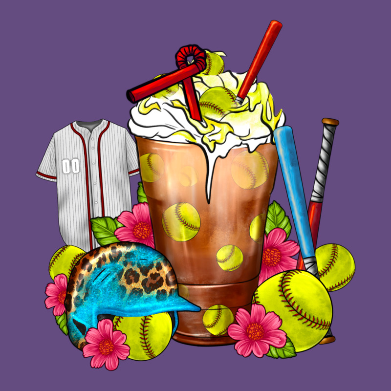 Softball Frappe Coffee Vintage Hoodie by FaDigitalArtStudio | Teevron