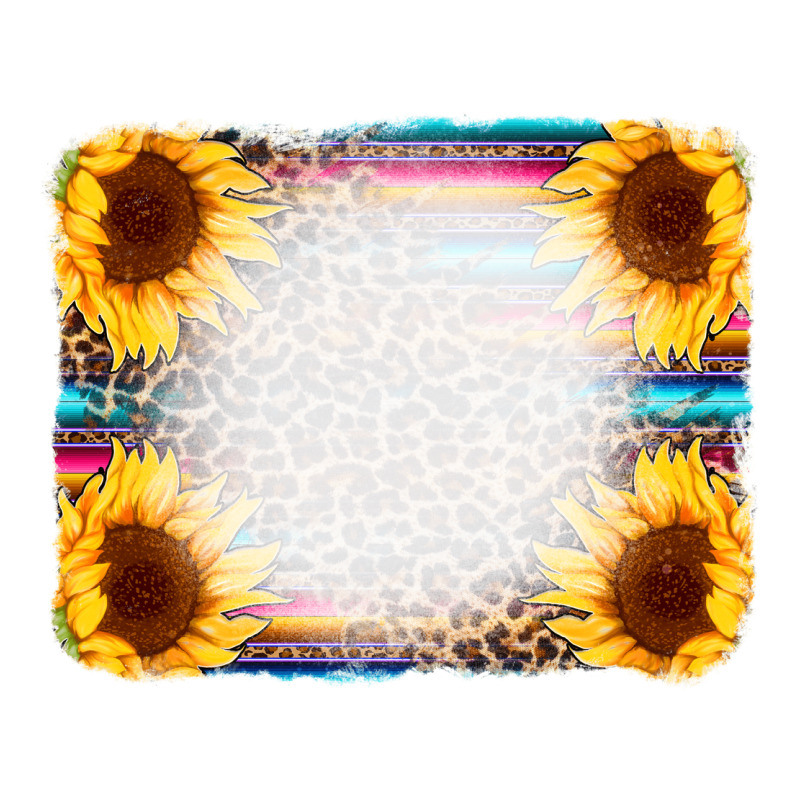 Serape Bleached Sunflowers Leopard Background Urban Heavy Tee by CowCowDesign | Teevron