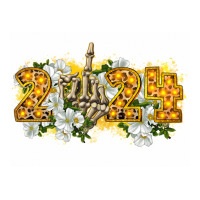 2024 skeleton middle finger new year | Teevron