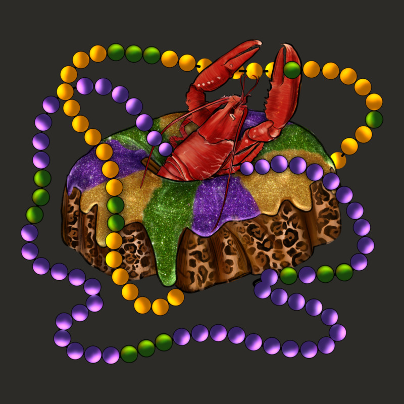 Mardi Gras Craw Fish King Cake With Leopard Heavy Core Tee by RanaPortraitStore | Teevron