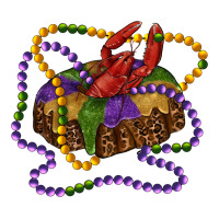 mardi gras craw fish king cake with leopard | Teevron