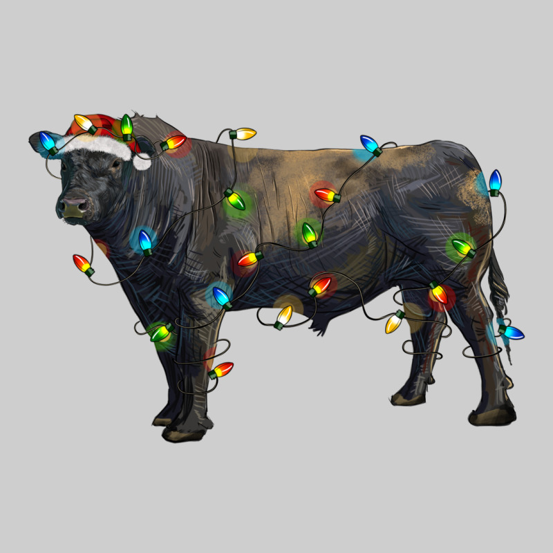 Christmas Black Angus Bull With Christmas Lights Premium Tee by RanaPortraitStore | Teevron