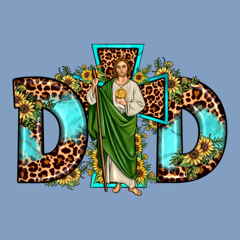 Dad San Judas Sunflower Leopard Turquoise Urban Hoodie by JahusDesignShop | Teevron