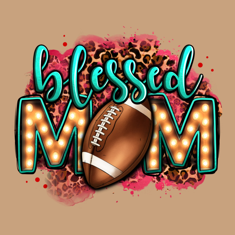 Blessed American Football Mom Lightbulb Letters Vintage Tee by OliviaCreatesArt | Teevron