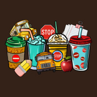 School Bus Driver Coffee Cups Heavy Core Tee | Teevron