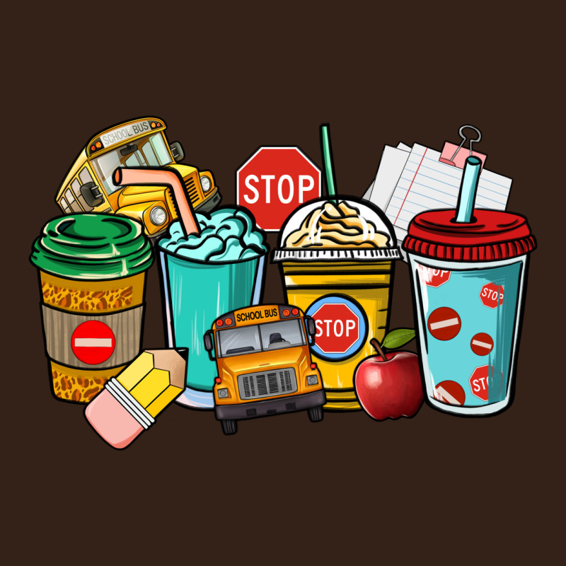 School Bus Driver Coffee Cups Heavy Core Tee by NancyCooperArtShop | Teevron