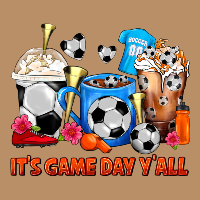 It's Game Day Y'all Soccer Coffee Cups Vintage Hoodie by FaDigitalArtStudio | Teevron