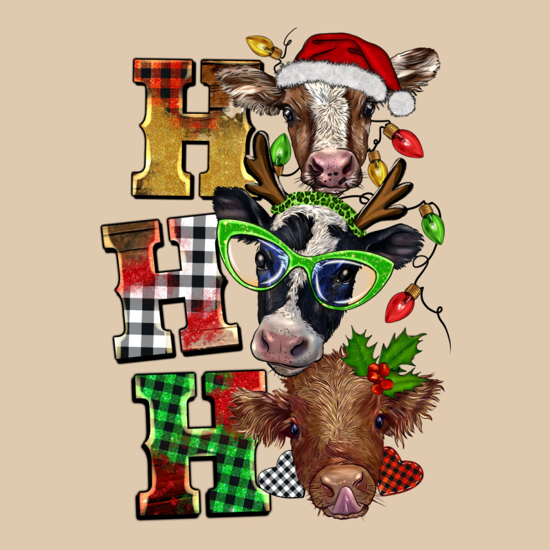 Christmas Ho Ho Ho Cow Heavyweight Sweatshirt by BarkalooDesign | Teevron