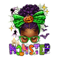 Halloween Afro Messy Bun Momster | Teevron
