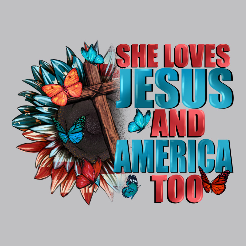 She Love Jesus And America Too Long Sleeve Tee by FaDigitalArtStudio | Teevron