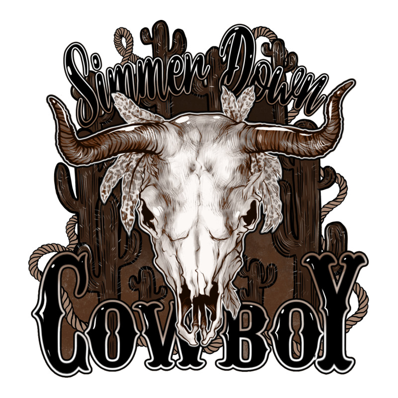 Simmer Down Cowboy Premium Tee by HowdyJamesFarm | Teevron