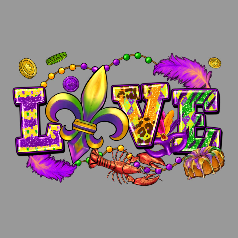 Love Mardi Gras Vintage Hoodie by FaDigitalArtStudio | Teevron