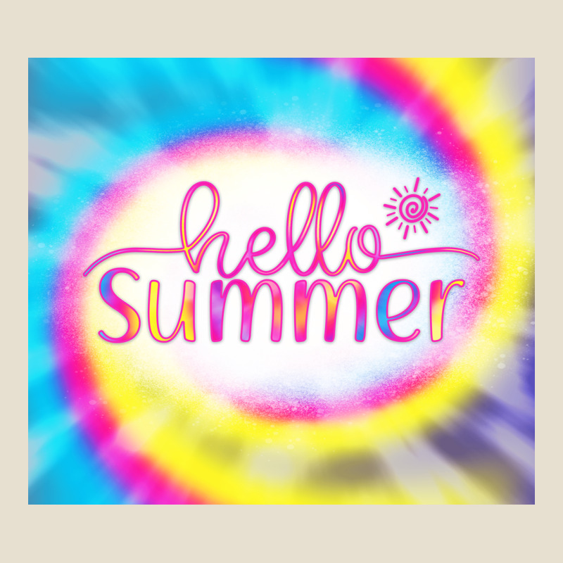 Hello Summer Tie Dye Tumbler Urban Heavy Tee by CowCowDesign | Teevron