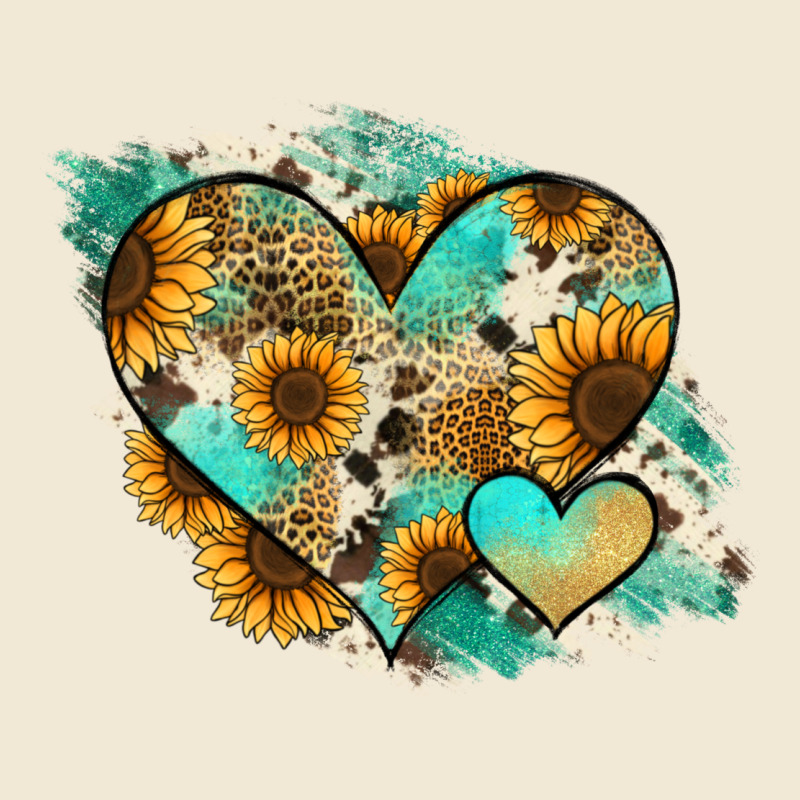 Leopard Sunflower Cowhide Glitter Heart Premium Tee by Jasminsmagicworld | Teevron