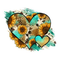 Leopard Sunflower Cowhide Glitter Heart | Teevron