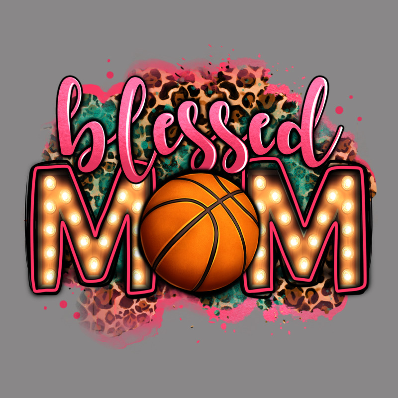 Blessed Basketball Mom Lightbulb Letters Vintage Tee by OliviaCreatesArt | Teevron