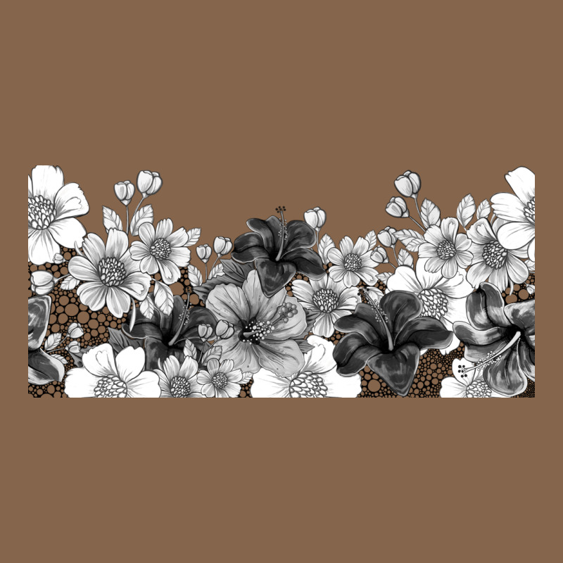 Black And White Floral Premium Tee by TumblerDesignByShophia | Teevron
