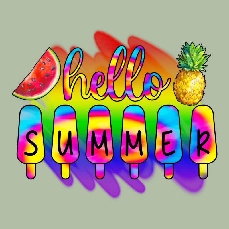 Hello Summer Tie Dye Urban Heavy Tee by CowCowDesign | Teevron