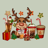 Reindeer Coffe Cups Christmas Ladies Tee | Teevron