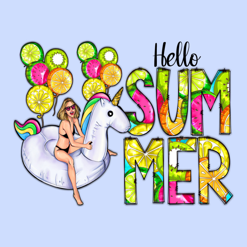 Hello Summer Unicorn Urban Heavy Tee by CowCowDesign | Teevron
