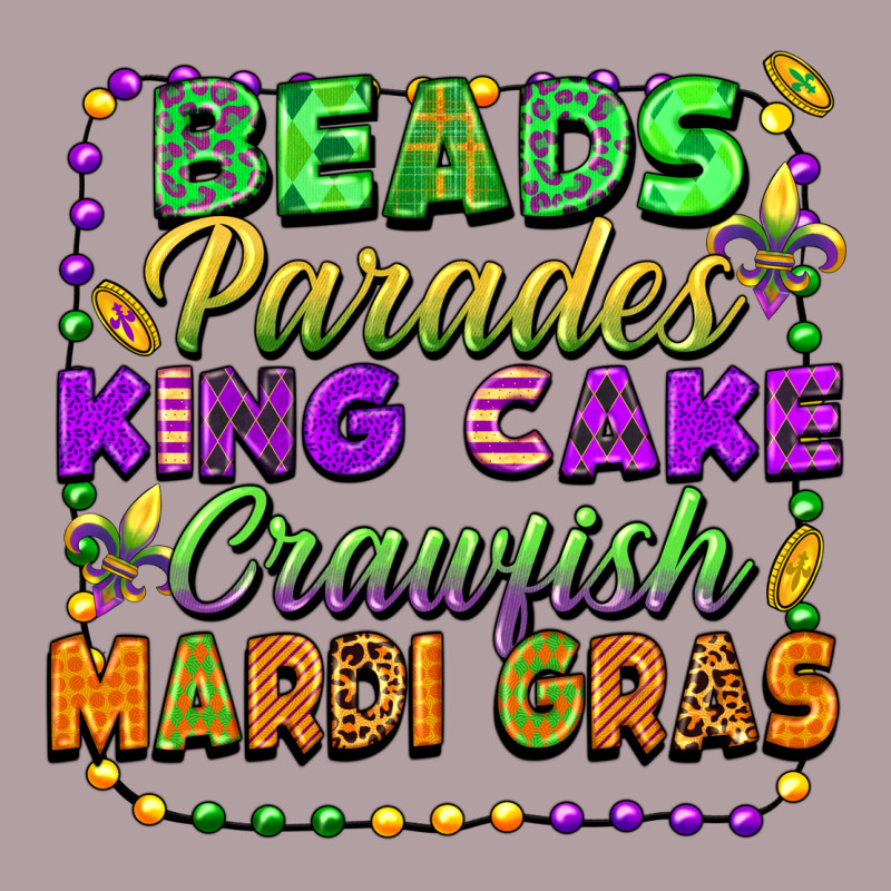 Beads Parades King Cake Crawfish Mardi Gras Vintage Hoodie by FaDigitalArtStudio | Teevron