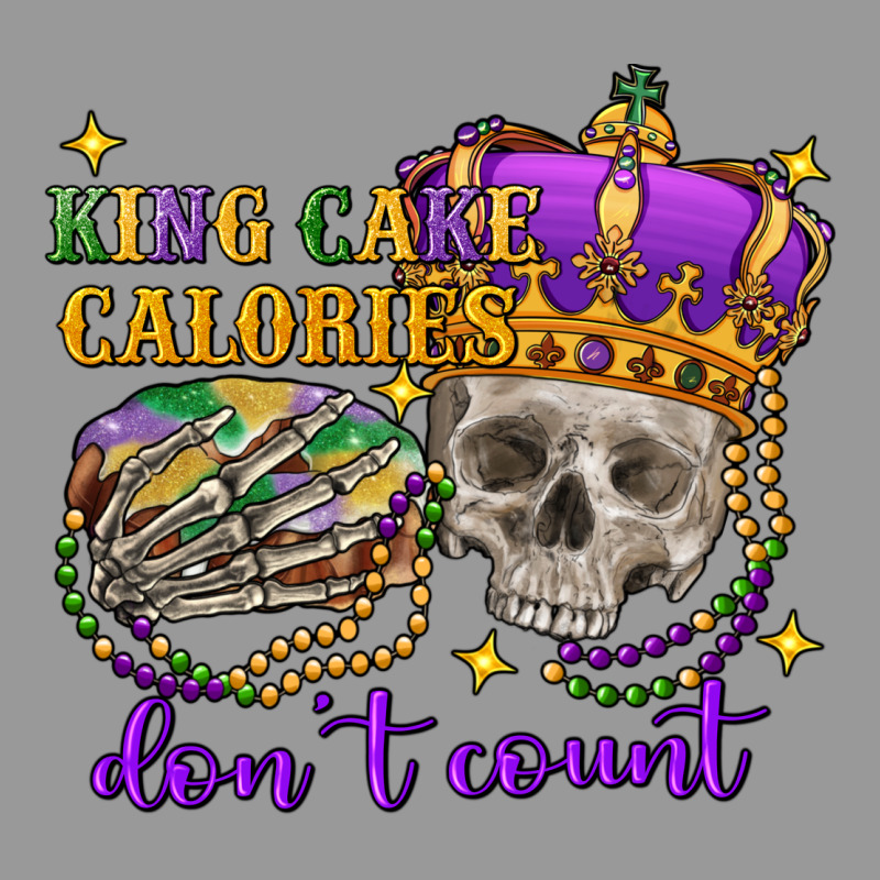 King Cake Calories Don't Count Skull Vintage Hoodie by FaDigitalArtStudio | Teevron