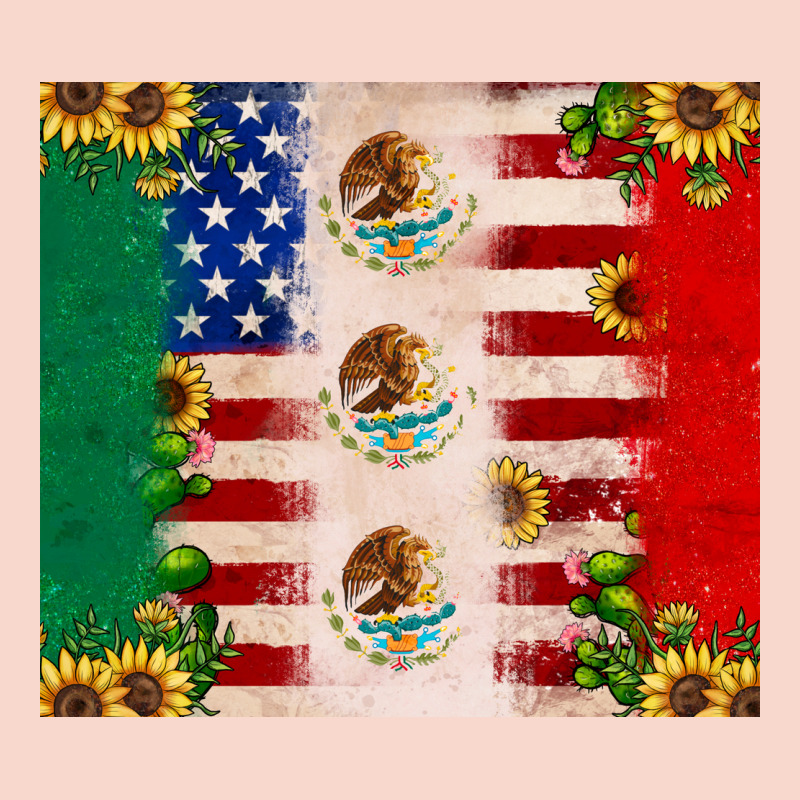 American Flag Mexico Flag Sunflower Cactus Urban Hoodie by JahusDesignShop | Teevron