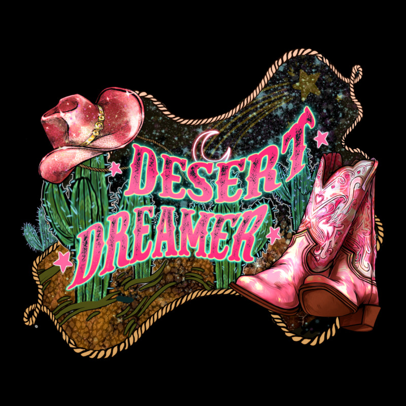 Desert Dreamer Cowgirl Boots Hat Premium Tee by HowdyJamesFarm | Teevron